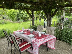 pergola du gite en alsace